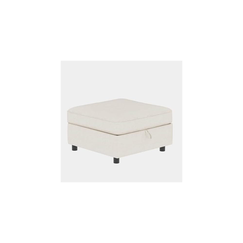 GDFStudio 2 Pieces Armless Loveseat Sofa with Storage, Convertible Small Couches for Small Spaces with Back Cushions, Modular Fabric Deep Seat Home Sofa for Living Room Office Apartment, Beige