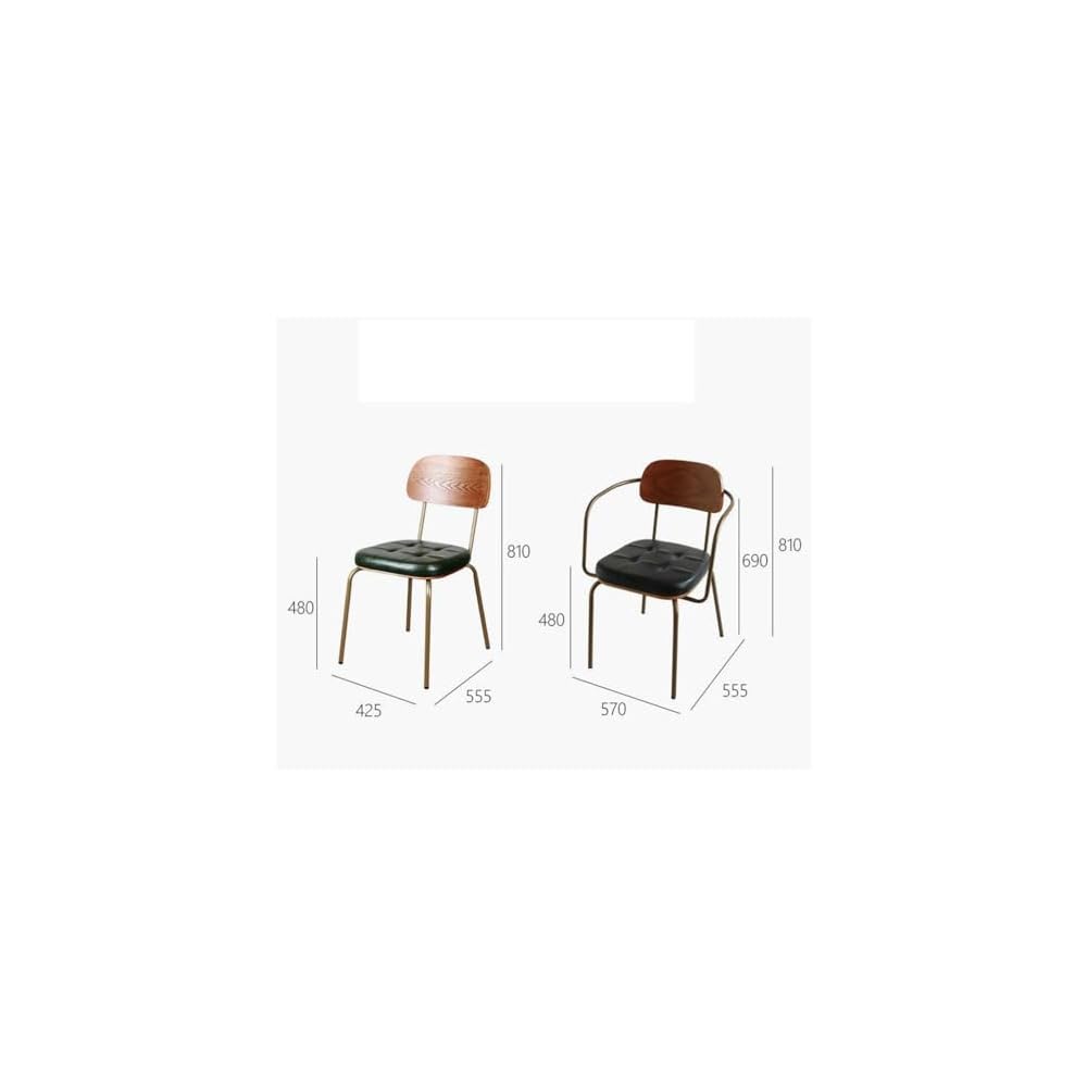 Industrial Household Retro Iron Soft Package Backrest Armchair Restaurant Bar Chair