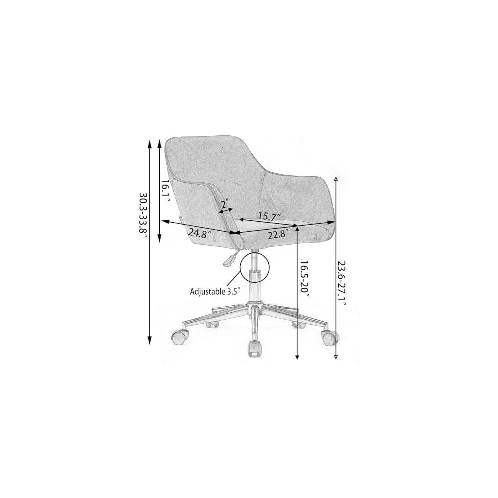 Chair Simple Modern Home Office Chair Comfy Computer Chairs Office Comfy Office Chair Work Chair for Living Room, Bedroom, Vanity, Study