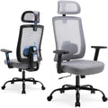 Shintenchi Ergonomic Office Chair, High Back Mesh Desk Chairs with Headrest & Lumbar Support Adjustable, 3-Level Tilt Backrest Comfortable Gaming Chair 330lbs Capacity, Big and Tall Rolling Chairs